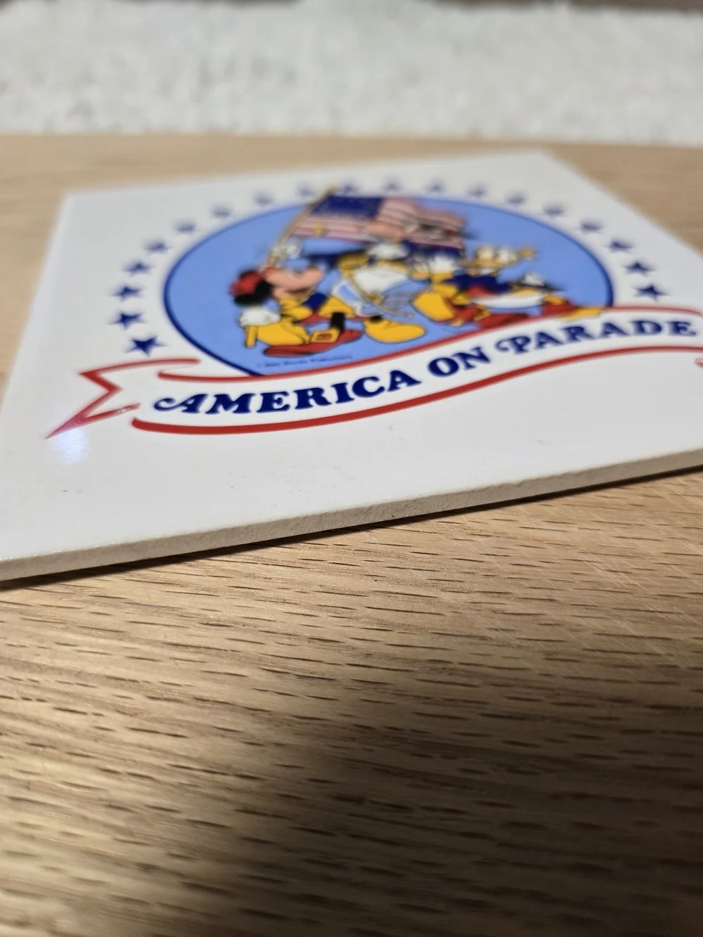 America on Parade Decorative Ceramic Tile - Patriotic Red, White & Blue